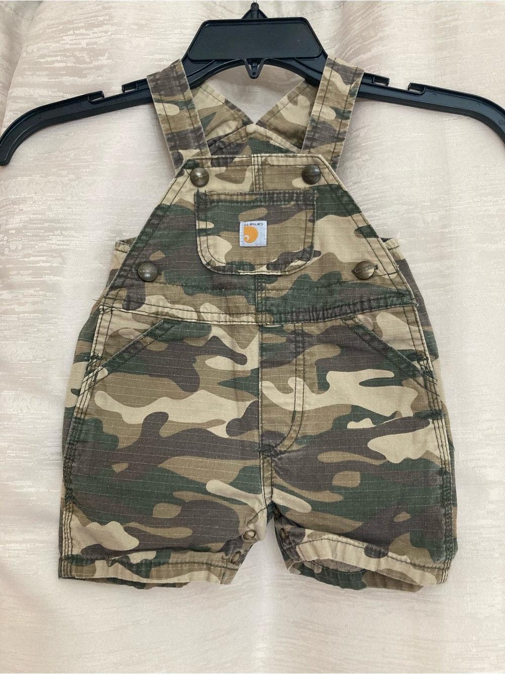 Carhartt Kids' Camo Short Overalls - Green Camo 3 months